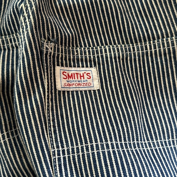 Smiths Workwear Sanforized Vintage Blue Stripe Denim Size 25 - Picture 5 of 5